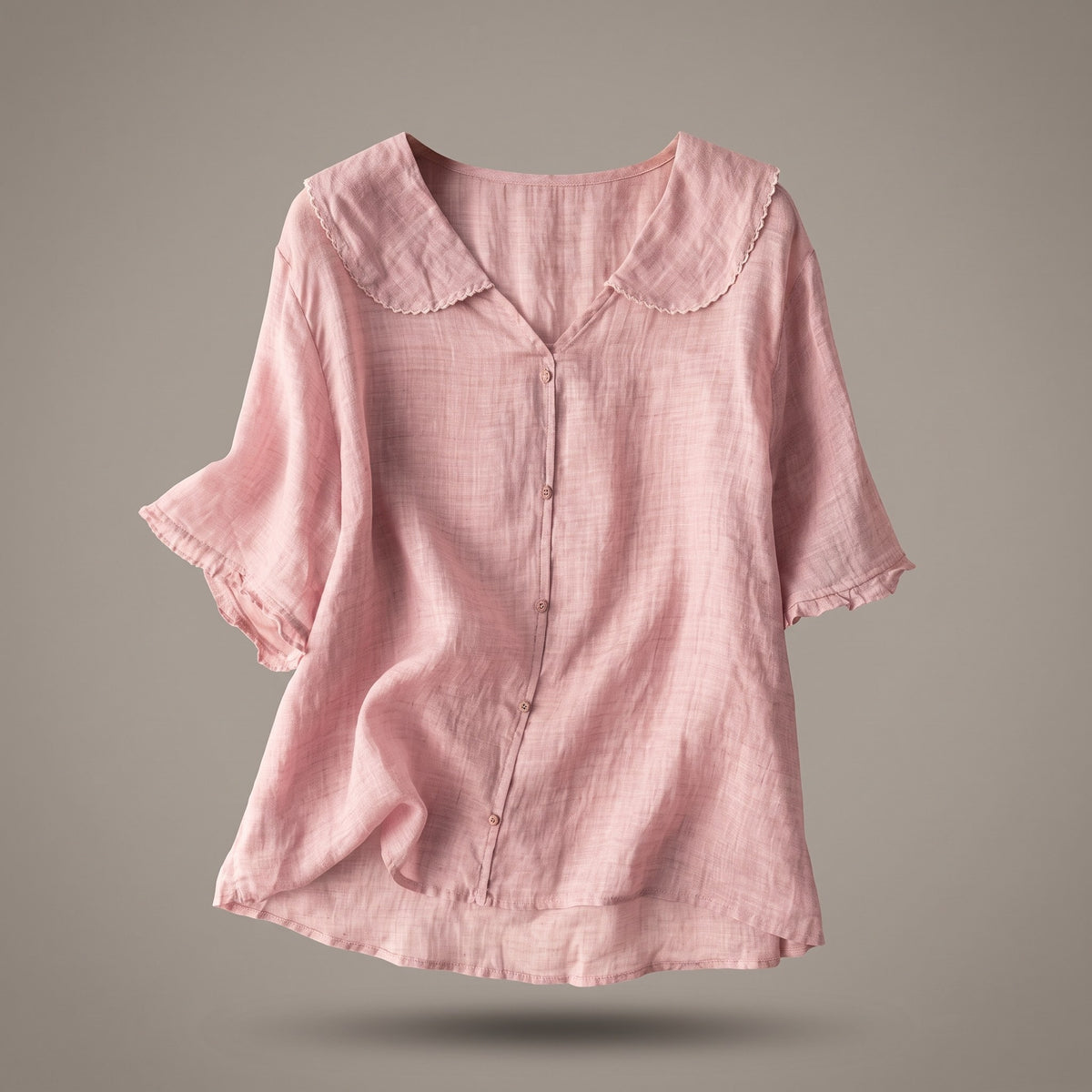 Viviane — Linen Blouse for Women with Collar (5)