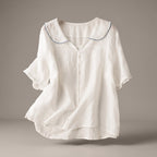 Viviane — Linen Blouse for Women with Collar (6)