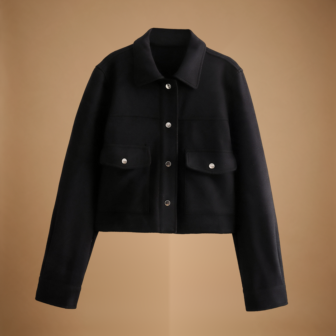 Odette | Button-Front Shirt Collar Jacket for Women
