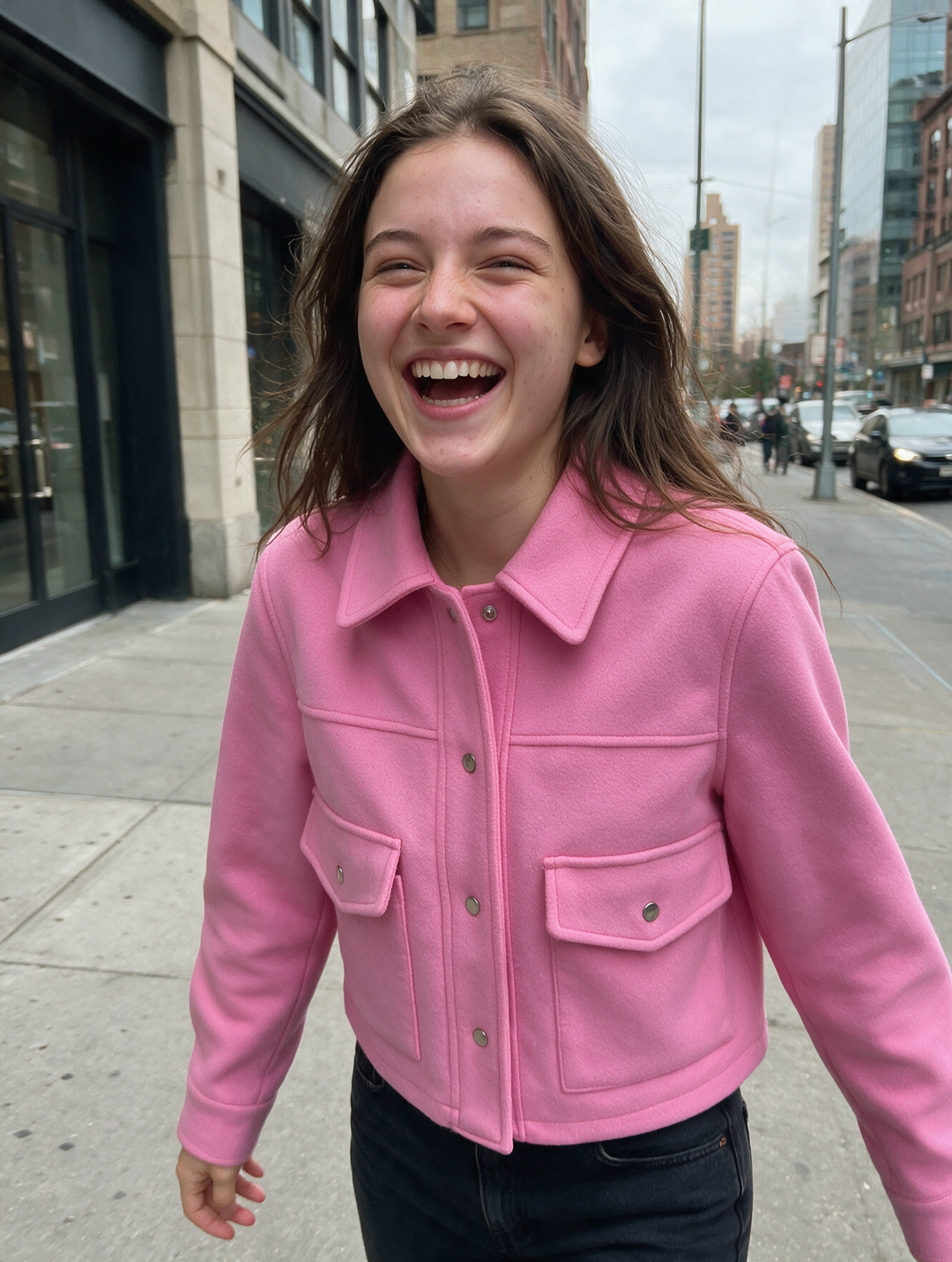 Odette | Button-Front Shirt Collar Jacket for Women