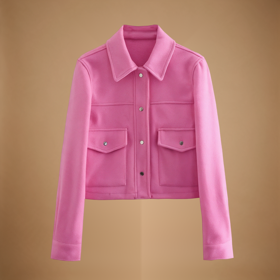 Odette | Button-Front Shirt Collar Jacket for Women