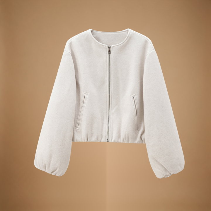 Adeline | Soft Zip-Up Bomber Jacket for Women