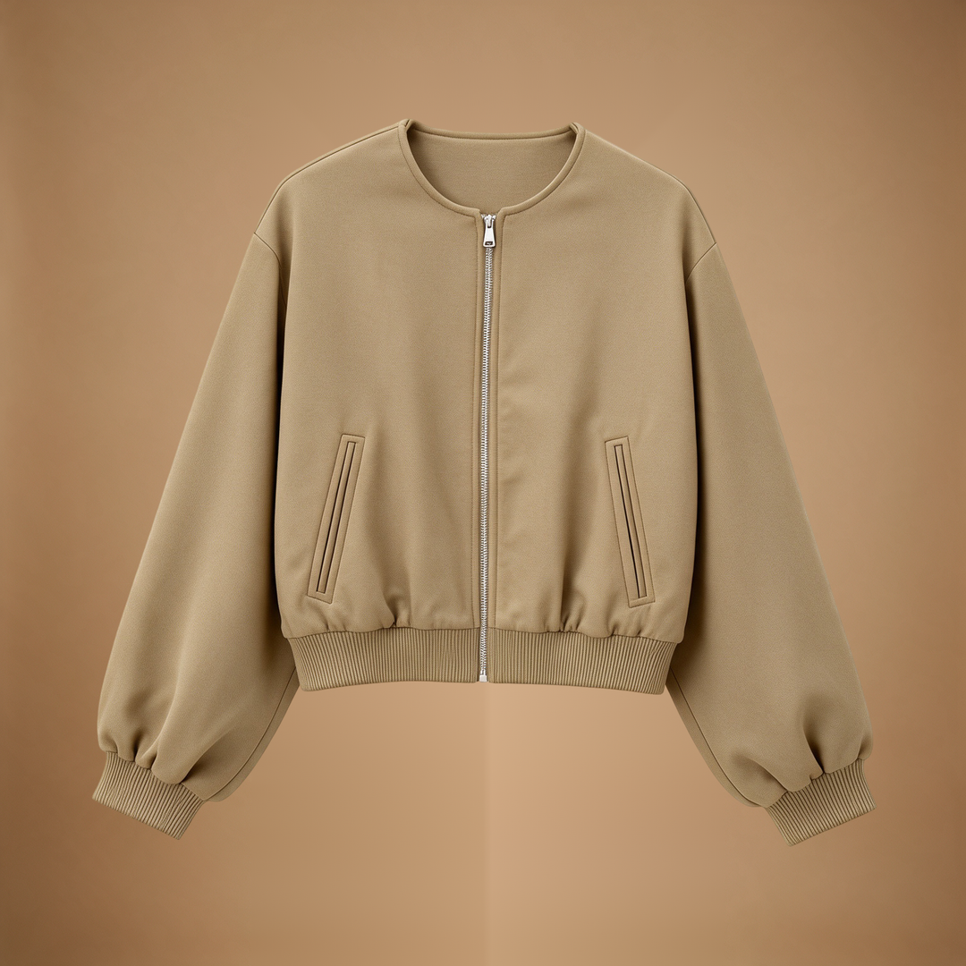 Adeline | Soft Zip-Up Bomber Jacket for Women