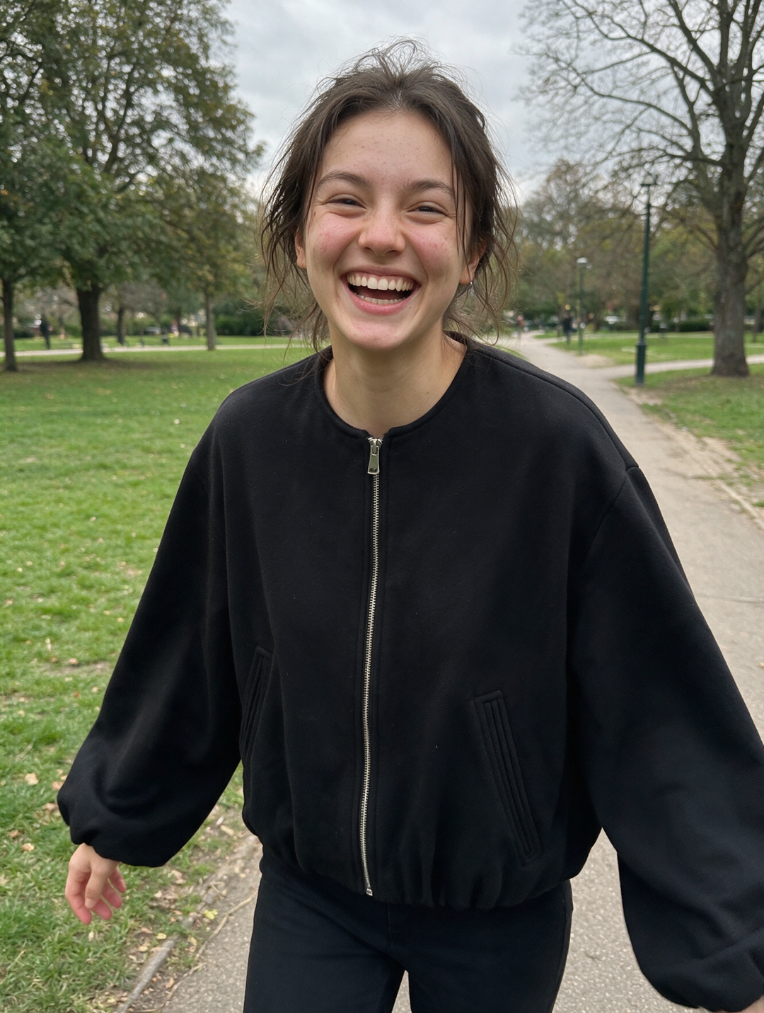 Adeline | Soft Zip-Up Bomber Jacket for Women