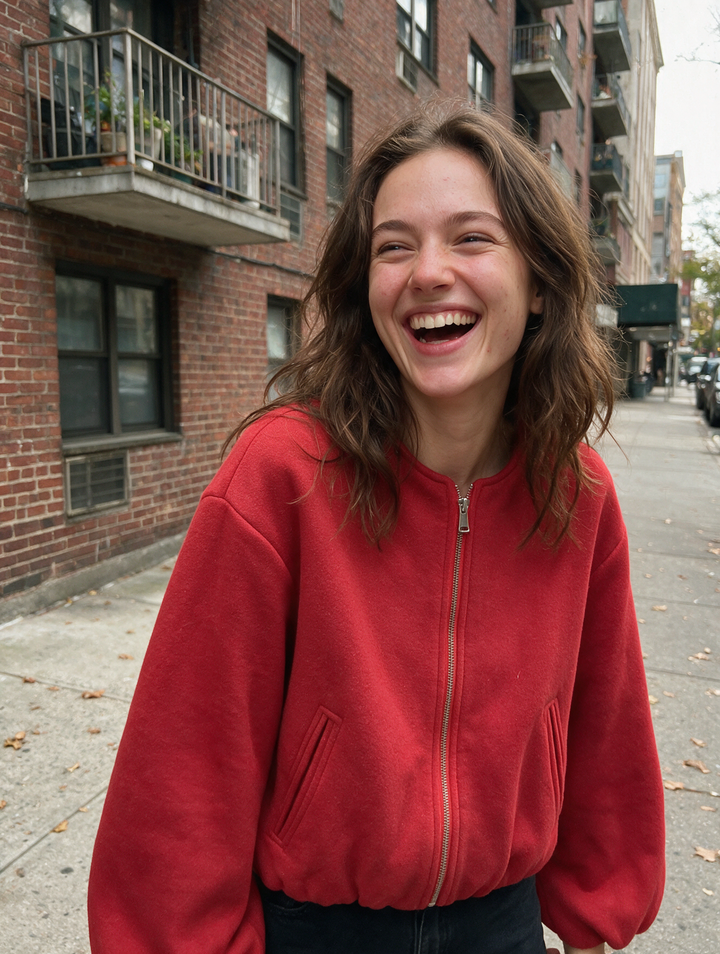 Adeline | Soft Zip-Up Bomber Jacket for Women