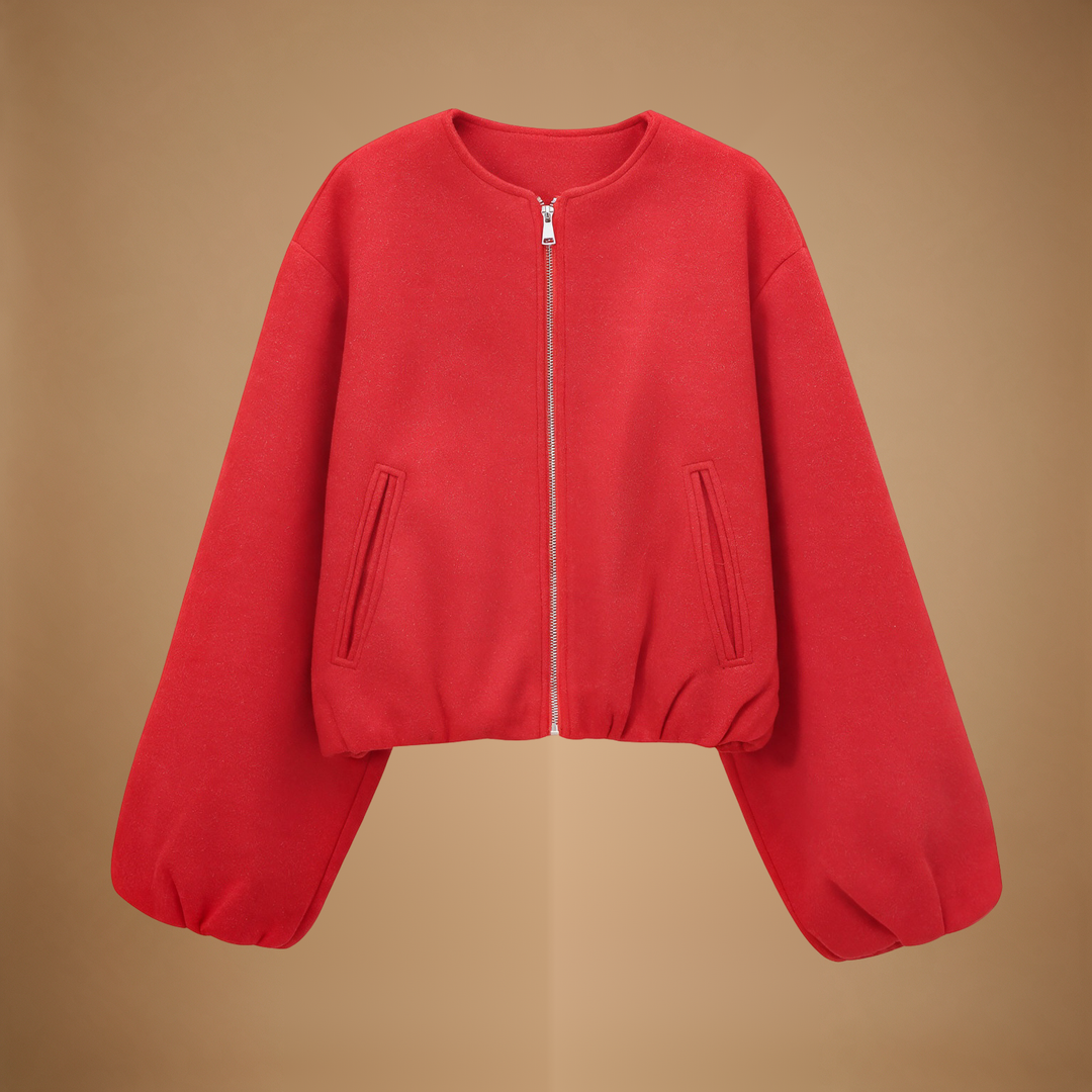 Adeline | Soft Zip-Up Bomber Jacket for Women