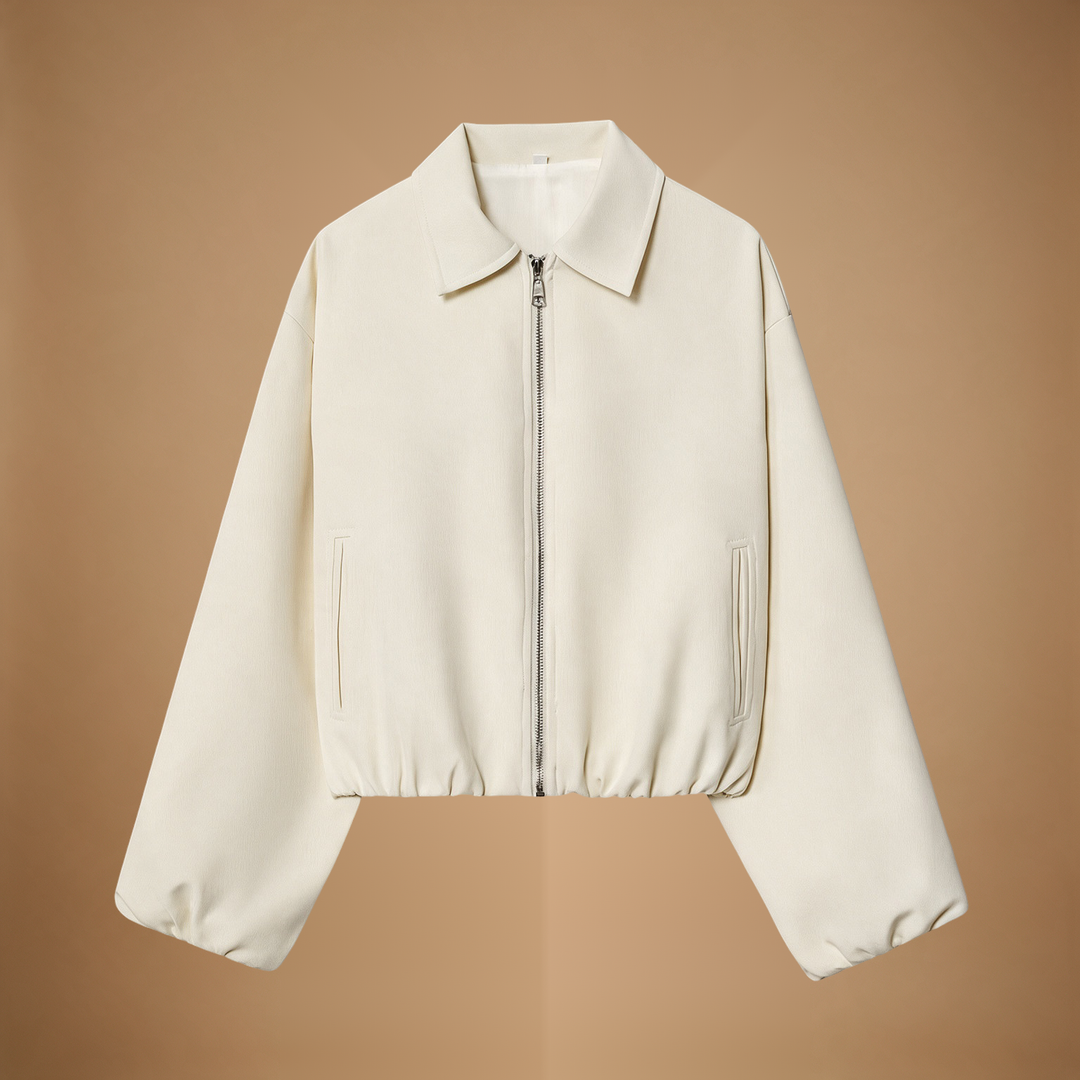 Elodie | Cropped Varsity Bomber Jacket for Women