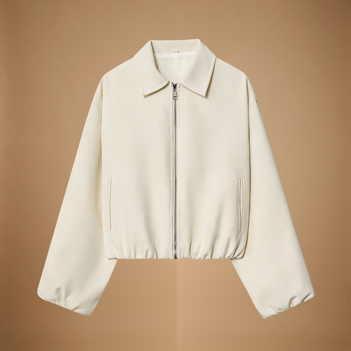 Elodie | Cropped Varsity Bomber Jacket for Women
