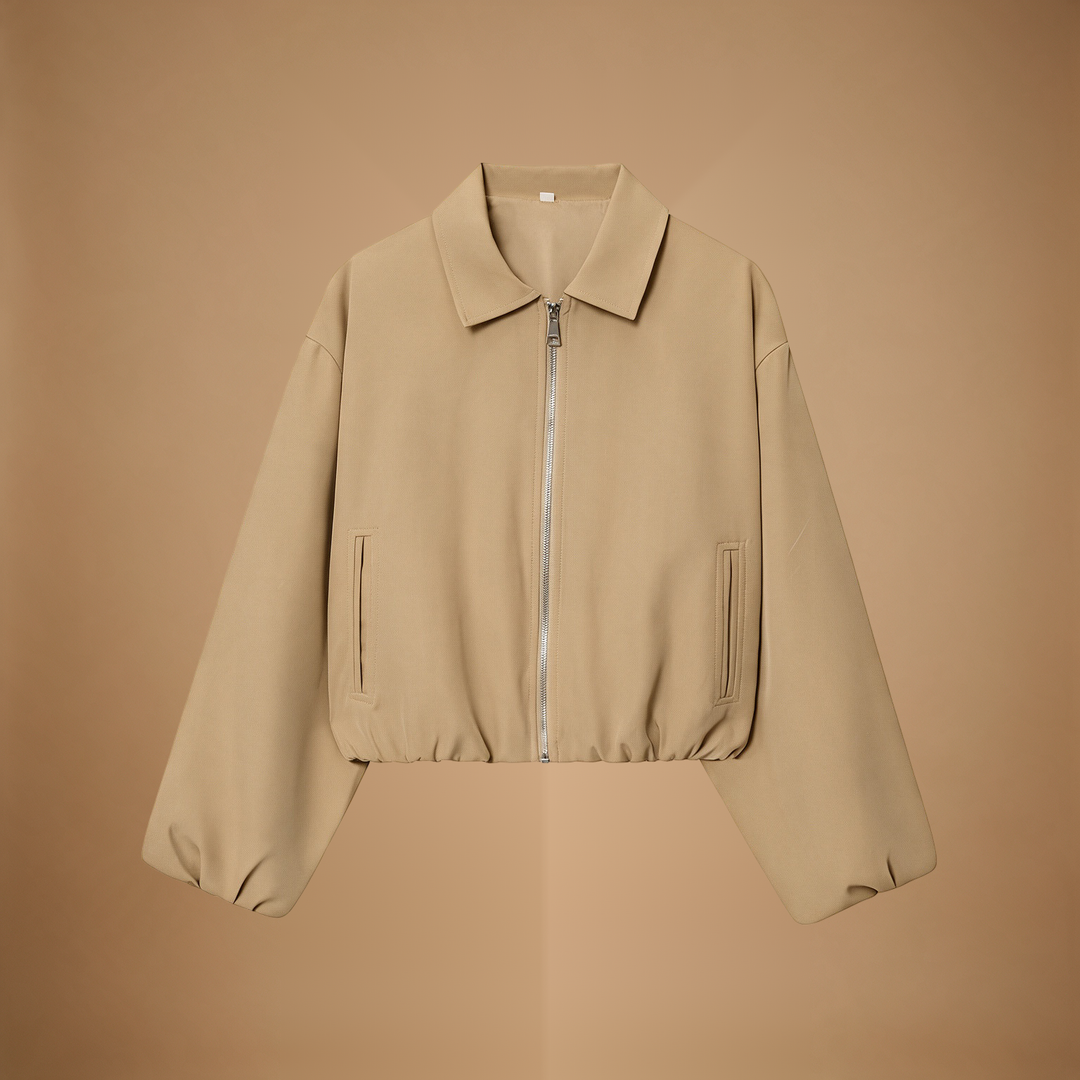 Elodie | Cropped Varsity Bomber Jacket for Women