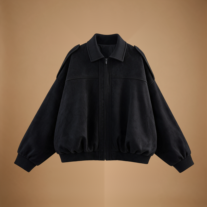 Margaux | Oversized Suede Bomber Jacket for Women