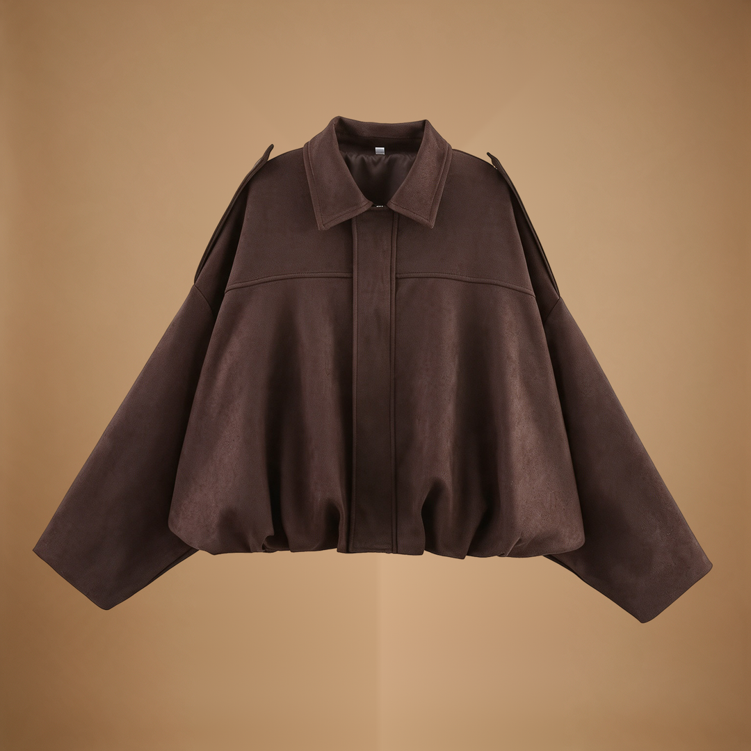 Margaux | Oversized Suede Bomber Jacket for Women