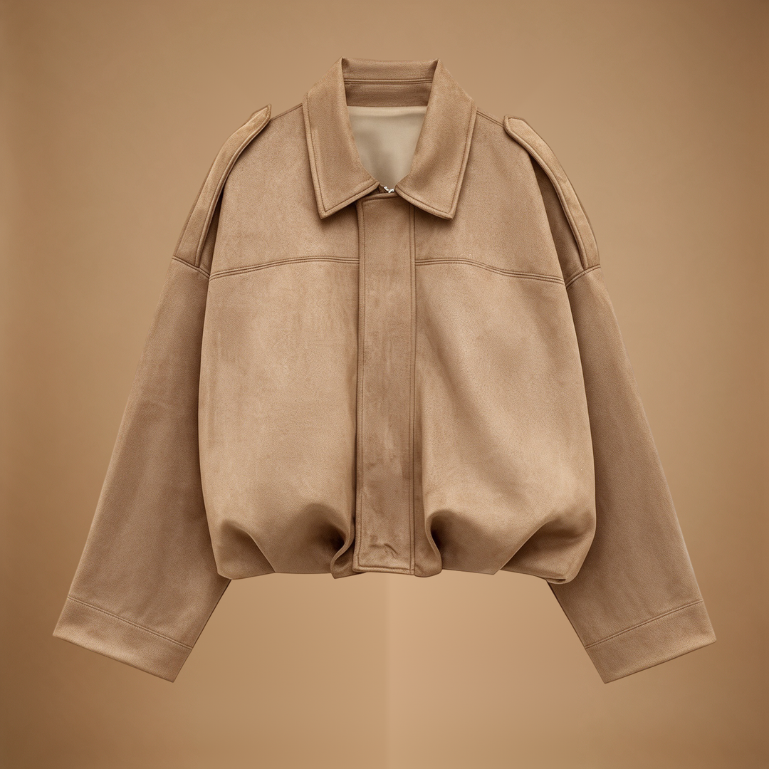 Margaux | Oversized Suede Bomber Jacket for Women
