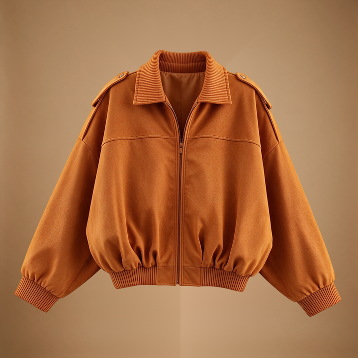 Margaux | Oversized Suede Bomber Jacket for Women