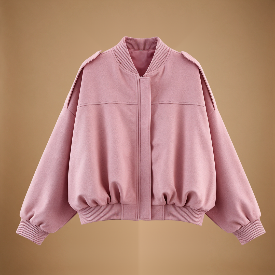Margaux | Oversized Suede Bomber Jacket for Women