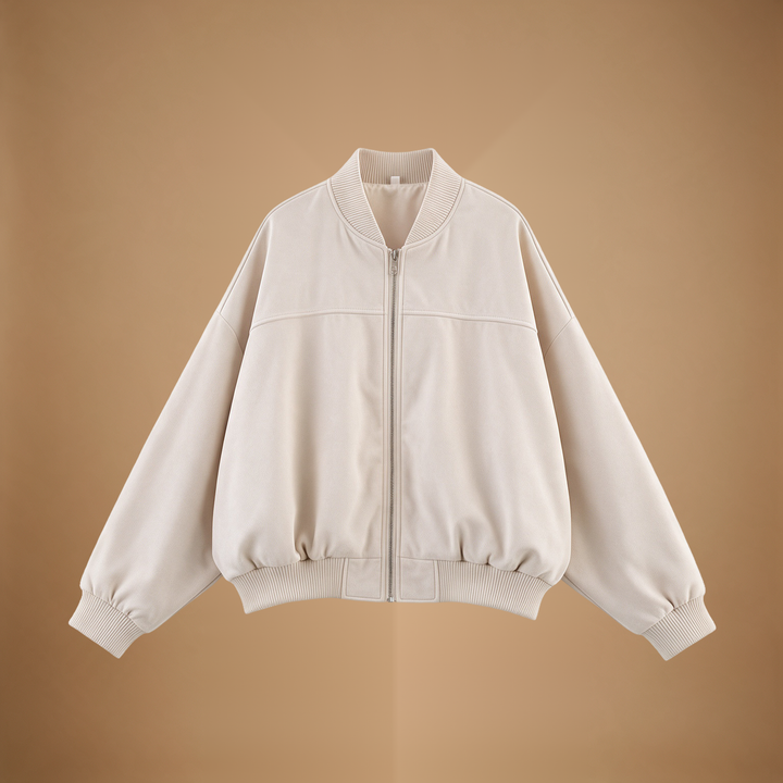 Margaux | Oversized Suede Bomber Jacket for Women